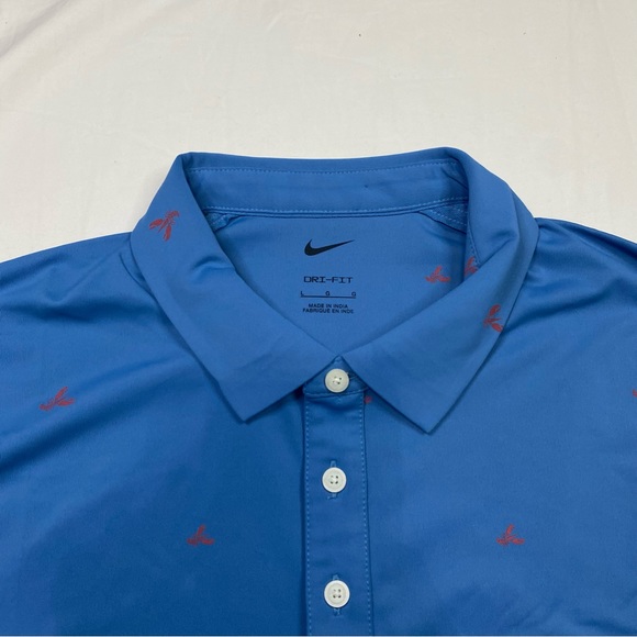 Nike Golf Men's Dri-FIT Lobster Print Polo DH0945-469 Blue Men’s Size Large - Picture 2 of 5